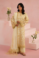 Arbor | 3PC Unstitched Suit Embroidered Lawn Floral Charm By Afrozeh